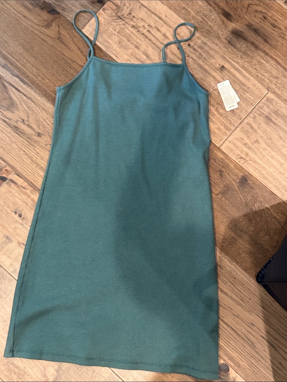 Women’s Green Slip Dress with Spaghetti Straps